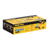 Esmeriladora angular inalámbrica 4-1/2", 20 V con 1 batería de 4 Ah Pretul ESMI-20P,