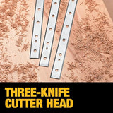 DEWALT Cepillo para Madera 13" (330mm), 3 Navajas, 2 Velocidades, 15 A, DW735