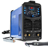 ▶ IPOTOOLS INV185PACDC TIG - Máquina de soldar AC DC con 180 amperios, soldadora inversor totalmente digital, incluye encendido RF, función de pulso, soldadura de aluminio, MMA, IGBT, 7 años de garantía