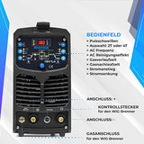 ▶ IPOTOOLS INV185PACDC TIG - Máquina de soldar AC DC con 180 amperios, soldadora inversor totalmente digital, incluye encendido RF, función de pulso, soldadura de aluminio, MMA, IGBT, 7 años de garantía