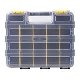 AIDY-PRO Caja organizadora de herramientas para piezas pequeñas, 34 compartimentos, organizadores de doble cara con divisores de plástico extraíbles para tornillos, tuercas, clavos, pernos