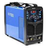 ▶ IPOTOOLS INV185PACDC TIG - Máquina de soldar AC DC con 180 amperios, soldadora inversor totalmente digital, incluye encendido RF, función de pulso, soldadura de aluminio, MMA, IGBT, 7 años de garantía