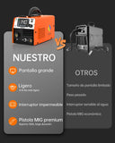 ▶ HITBOX Soldadora Inversora Microalambre, 140A sin Gas/Stick/Lift TIG 3 en 1 Inversor para Soldar, 110V Maquina de Soldar Portatil, Máquina de Soldar Soldadora MIG Planta de Soldar(HBM200)