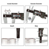CALIBRADOR DIGITAL Calibre Digital, Pie de Rey 200mm con Acero Inoxidable, Micrómetro Electrónico IP54 Impermeable, Calibrador Vernier 8 Pulgadas con Pantalla LCD