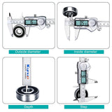 CALIBRADOR DIGITAL  herramienta de medición de calibrador, micrómetro exterior, calibrador de esfera Vernier, acero inoxidable, protección IP54, conversión de fracciones métricas en pulgadas