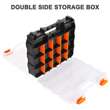 MAYOUKO Organizador de herramientas de doble cara, divisores de plástico extraíbles personalizables, caja de almacenamiento de hardware, excelente para tornillos, N