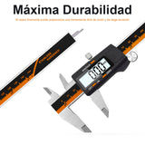 CALIBRADOR DIGITALl Calibrador de Pantalla,0 - 6/ 0 - 150mm Vernier Digital Inoxidable con Pantalla LCD Grande,Conversiones de Medición para Pulgadas, Milímetros y Fracciones,Alta Precisión Calibrador Digital
