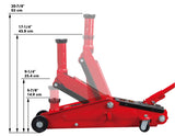 BIG RED   Gato hidráulico de Servicio de Carretilla/Piso con Silla de Montar Adicional (Compatible con: SUV y Camiones de Altura extendida): Capacidad de 3 toneladas (6 Libras), Color
