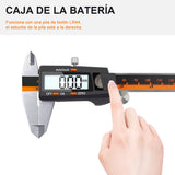 CALIBRADOR DIGITALl Calibrador de Pantalla,0 - 6/ 0 - 150mm Vernier Digital Inoxidable con Pantalla LCD Grande,Conversiones de Medición para Pulgadas, Milímetros y Fracciones,Alta Precisión Calibrador Digital