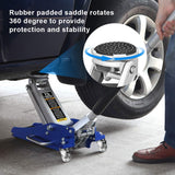 BIG RED - Torin  Gato hidráulico de bajo Perfil de Aluminio y Acero, Gato de Piso para Carreras con Bomba de elevación rápida de pistón Doble, Capacidad de 1.5 toneladas, Color Azul