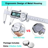 CALIBRADOR DIGITAL  herramienta de medición de calibrador, micrómetro exterior, calibrador de esfera Vernier, acero inoxidable, protección IP54, conversión de fracciones métricas en pulgadas
