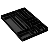 ERNST MFG - Organizador de cajones de 10 compartimentos: bandeja apilable resistente para organización de herramientas de cochera automotriz, almacenamiento de caja de herramientas de perfil bajo, tuercas y pernos, herramientas, piezas, fácil de limpiar,