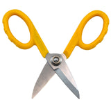 ▶ Miller KS-1 Tijeras de Kevlar de fibra óptica amarilla, fáciles de transportar para técnicos de trabajo, electricistas e instaladores, cortadores de cables de alta resistencia, 13,5 cm