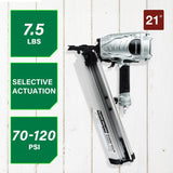 Clavadora de encuadre neumática, marca profesional preferida de clavadoras neumáticas, revista de 21 grados, acepta clavos de plástico de 2 a 3-1/2 pulgadas, ideal para enmarcar, pisos y