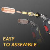 ▶ Pistola de soldadura para Miller M-25 169598, pistola MIG 250A 15 pies, ajuste Millermatic 210 212 252 TOOLIOM MIG -