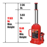 BIG RED Torin - Gato hidráulico Tipo Botella (50 toneladas), Rojo, 20 Ton