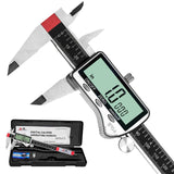 CALIBRADOR DIGITAL Herramienta de medición de calibrador digital de 6 pulgadas con visualización LCD extragrande DCXD6-SS-54, calibrador Vernier micrómetro digital IP54, mide fracción métrica de pulgadas por S&F STEAD