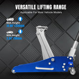 BIG RED - Torin  Gato hidráulico de bajo Perfil de Aluminio y Acero, Gato de Piso para Carreras con Bomba de elevación rápida de pistón Doble, Capacidad de 1.5 toneladas, Color Azul