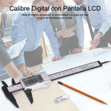 CALIBRADOR DIGITAL Electrónica Calibrador de Pantalla Vernier Digital Inoxidable Pie de Rey Digital con Conversión Entre 15 cm/6'' con Pantalla LCD para Accesorios Electrónicos y Joyas