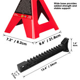 BIG RED  Torin - Soportes para Gatos de Acero (Compatible con: SUV y Camiones de Altura extendida): 3 toneladas (6 Libras) de Capacidad, Rojo, 1 par