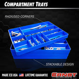 ERNST MFG - Organizador de cajones de 10 compartimentos: bandeja apilable resistente para organización de herramientas de cochera automotriz, almacenamiento de caja de herramientas de perfil bajo, tuercas y pernos, herramientas, piezas, fácil de limpiar,