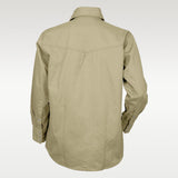 ▶Camisa de soldadura FR resistente al fuego, 100% C, 9 onzas, Caqui, M
