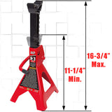 BIG RED  Torin - Soporte de Acero Resistente para Gatos de 3 toneladas (6 Libras) de Capacidad, 1 par (no Apto para SUV, Camiones)