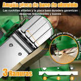 Cepillo Eléctrico para Madera 3-1/4 Profesional Anirona 1080W, 16000RPM Carpinteria Cepilladora, Madera chaflán Herramienta eléctrica de Cepillado Profundidad de Corte Ajustable Carpintero carpintería