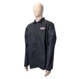 Chaqueta de soldadura de tela negra grande resistente a las llamas Lincoln Electric -