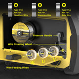 ▶ SOLDADORA  Soldador, 6 en 1 Gas MIG/Gas MAG/núcleo de flujo sin gas/palillo/elevación TIG/máquina de soldadura de aluminio, visualización LED grande de 120 V/240 V multiproceso soldador
