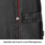 ▶ Chamarra de soldadura de algodón con llamas rojas, talla XL