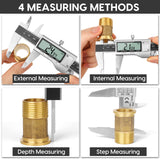 CALIBRADOR DIGITAL Herramienta de medición de calibrador digital, de 15 cm con pantalla LCD grande, fácil cambio entre pulgada/mm/fracción, calibrador vernier de acero inoxidable para bricolaje y hogar
