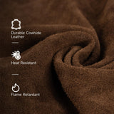 ▶ YESWELDER - chamarra de piel para hombre y mujer, Marrón, Small