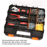 MAYOUKO Organizador de herramientas de doble cara, divisores de plástico extraíbles personalizables, caja de almacenamiento de hardware, excelente para tornillos, N