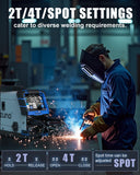 ▶ AZZUNO - Soldadora MIG de aluminio 155A, 110 V/220 V doble voltaje, 5 en 1 Gas MAG, MIG aluminio, sin gas con núcleo de flujo, soldadura Stick y Lift TIG, soldadora de alambre multiproceso