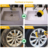 Cepillo Limpieza Taladro Fregar Almohadill 22pzs, Juego Cepillo para Taladro Eléctrico Kit CepillosTaladro Drill Brush Multifuncional Herramientas para Auto Pared Azulejo Baño Cocina