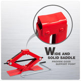 BIG RED Torin - Kit de elevación de tijera para coche, 1.36 toneladas, color rojo