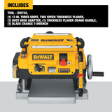 DEWALT Cepillo para Madera 13" (330mm), 3 Navajas, 2 Velocidades, 15 A, DW735