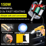 ▶ SOLDADORA Kit de soldador mejorado de 150 W, 800 máquinas de soldadura con grapadora caliente, kit de reparación de parachoques de coche, pistola de soldadura de plástico 2 en 1 con varillas de soldadura, 6