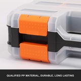 MAYOUKO Organizador de herramientas de doble cara, divisores de plástico extraíbles personalizables, caja de almacenamiento de hardware, excelente para tornillos, N