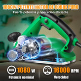 Cepillo Eléctrico para Madera 3-1/4 Profesional Anirona 1080W, 16000RPM Carpinteria Cepilladora, Madera chaflán Herramienta eléctrica de Cepillado Profundidad de Corte Ajustable Carpintero carpintería