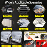 ▶ SOLDADORA Kit de soldador mejorado de 150 W, 800 máquinas de soldadura con grapadora caliente, kit de reparación de parachoques de coche, pistola de soldadura de plástico 2 en 1 con varillas de soldadura, 6