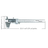 CALIBRADOR DIGITAL  Vernier  Electrónico Herramienta de Medición de Acero Inoxidable 150 mm/6 Inch Métrica para Interior Profundidad Exterior Longitud Altura y Medidas de Espesor