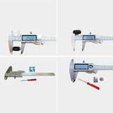 CALIBRADOR DIGITAL  Vernier  Electrónico Herramienta de Medición de Acero Inoxidable 150 mm/6 Inch Métrica para Interior Profundidad Exterior Longitud Altura y Medidas de Espesor
