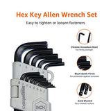 AMAZON BASICS, Juego de llave hexagonal y llave Allen final Rojoondeado, 26 piezas llave hexagonal/llave Allen con extremo de bola, 26 piezas