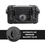 BIG RED Caja de herramientas de plástico portátil con espuma, resistente al agua y a prueba de golpes, funda rígida para herramientas, 9.2 x 8 x 4.8 pulgadas, color negro