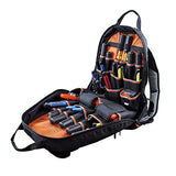 KLEIN TOOLS Mochila para herramientas Tradesman Pro™ de 44,5 cm en color negro con 35 bolsillos para trabajo pesado - Klein Tools