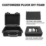 BIG RED Caja de herramientas de plástico portátil con espuma, resistente al agua y a prueba de golpes, funda rígida para herramientas, 9.2 x 8 x 4.8 pulgadas, color negro