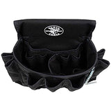 KLEIN TOOLS Bolsa para herramientas PowerLine de 19 bolsillos, nailon Cordura, presilla de túnel, color negro