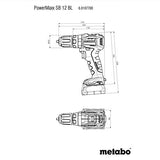 Taladro inalámbrico sin escobillas (12 V, 4 Ah, línea de 12 V)Metabo 601077520 12 BL 4.0 -